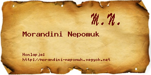 Morandini Nepomuk névjegykártya